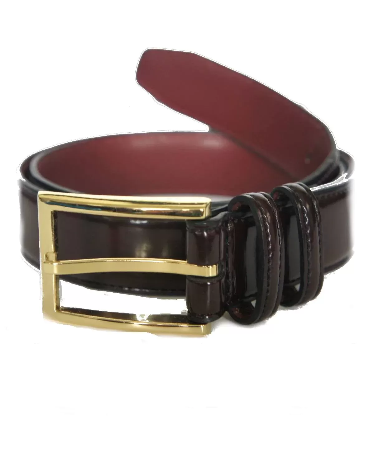 Geoffrey Beene Men's Stitched Genuine Leather Belt