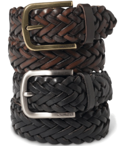Nautica Braided Leather Belt