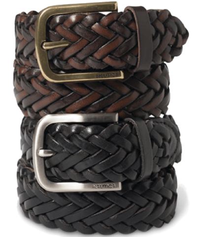 Nautica Braided Leather Belt
