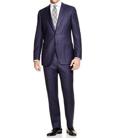 Canali Windowpane Firenze Regular Fit Suit-CANALI-Fashionbarn shop