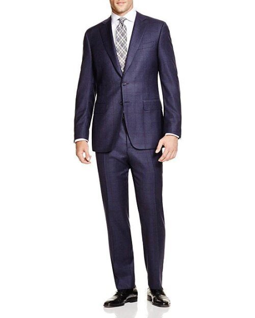 Canali Windowpane Firenze Regular Fit Suit-CANALI-Fashionbarn shop