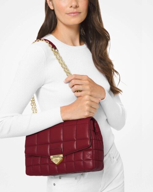 Michael Kors SoHo Large Quilted Leather Shoulder Bag, Red