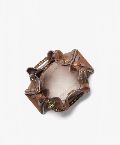 Michael Kors Small Mina Leather Chain Crossbody