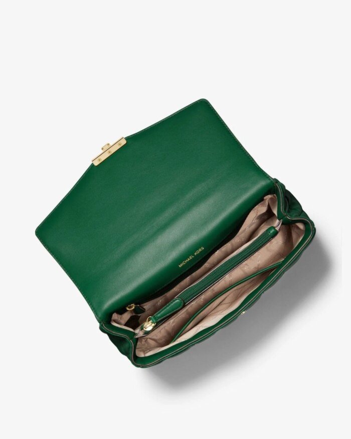 Michael Kors SoHo Large Quilted Leather Shoulder Bag, Green