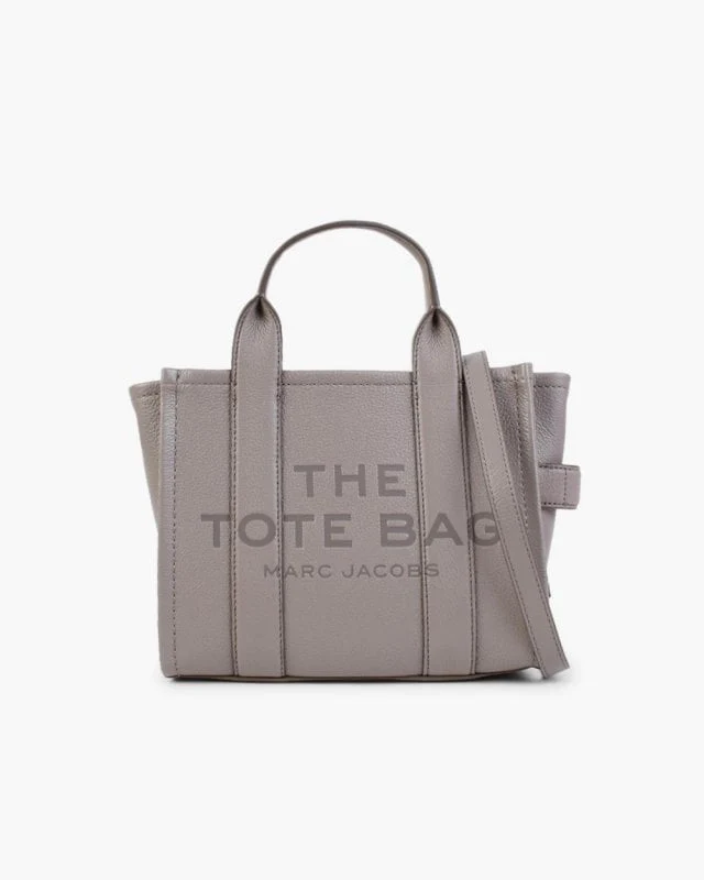 Marc Jacobs The Leather Mini Tote Bag In Cement
