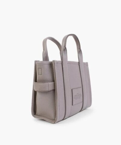 Marc Jacobs The Leather Mini Tote Bag In Cement