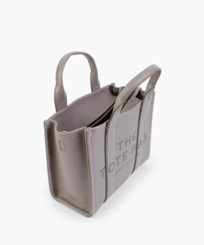 Marc Jacobs The Leather Mini Tote Bag In Cement