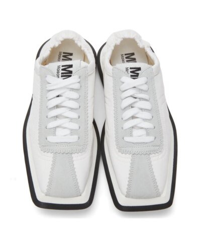 MM6 Maison Margiela White & Grey 6 Racer Sneakers