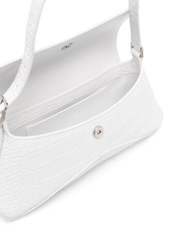 Balenciaga XX Small Flap Crocodile Embossed Shoulder Bag