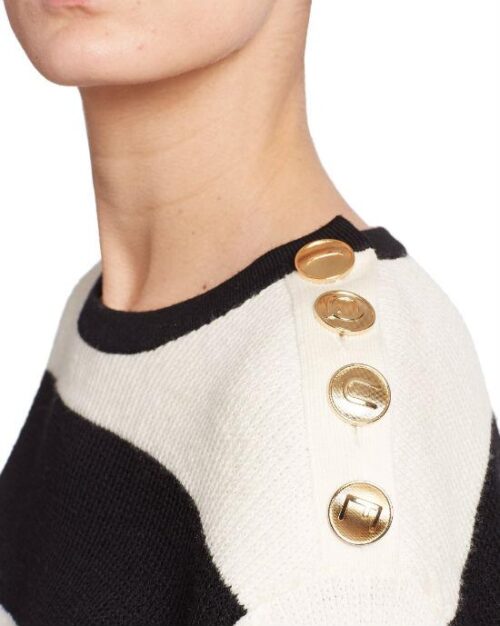 Boutique Moschino Black Striped Wool Sweater