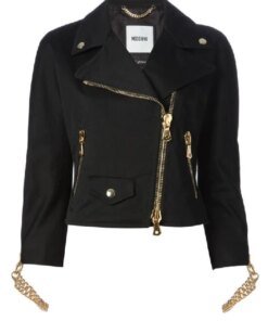 Moschino Chain Cuff Biker Jacket