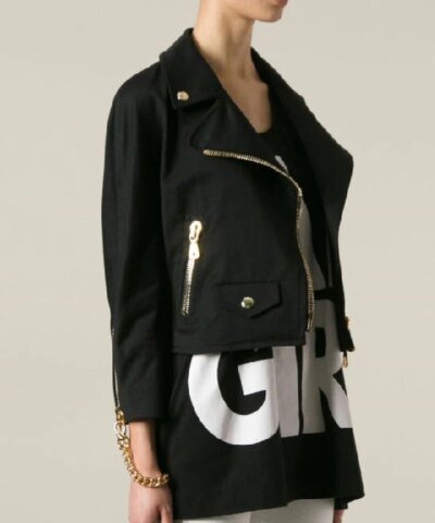 Moschino Chain Cuff Biker Jacket