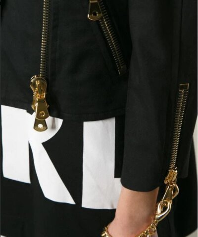 Moschino Chain Cuff Biker Jacket