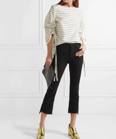 Mother The Insider Crop Jeans, Black