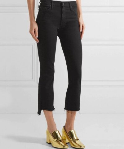 Mother The Insider Crop Jeans, Black