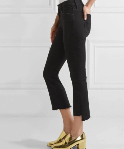 Mother The Insider Crop Jeans, Black