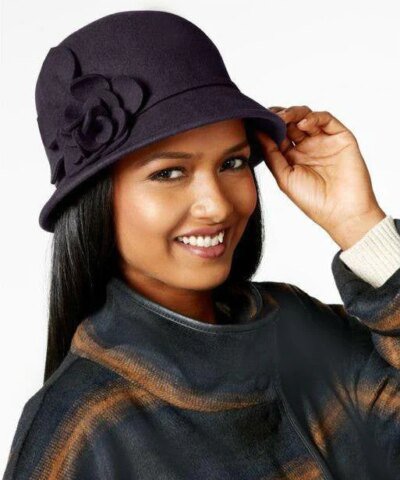 Nine West Felt Flower Cloche Gray - Fashionbarn shop - 2