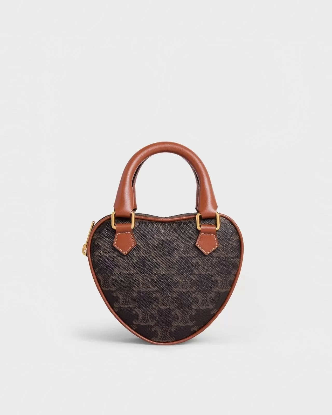 Celine Medium Heart In Triomphe Canvas And Calfskin Shoulder Bag