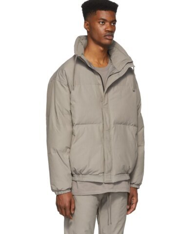 Essentials Fear Of God Grey Puffer Jacket