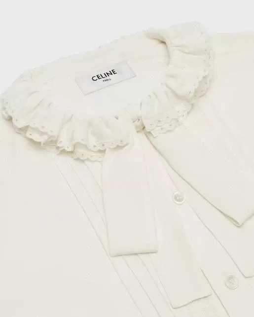 Celine Loose Shirt In Broderie Anglaise