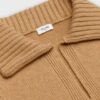 Celine Open-Collar Sweater With Signature In Seamless Cashmere
