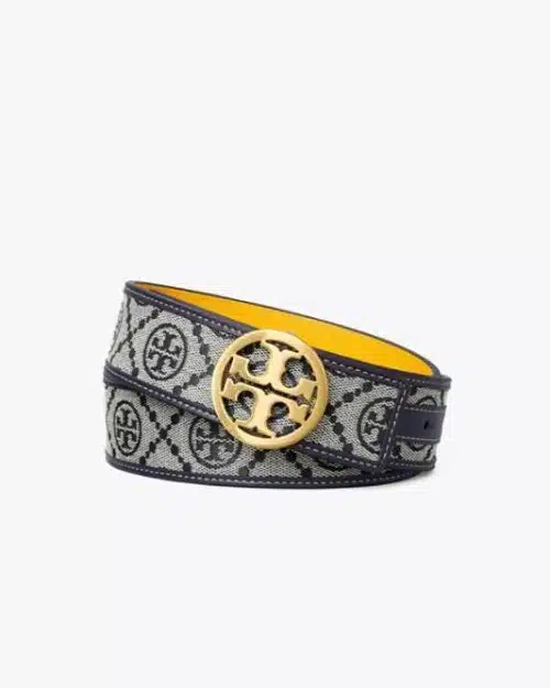 Tory Burch T Monogram Jacquard Belt, Tory Navy