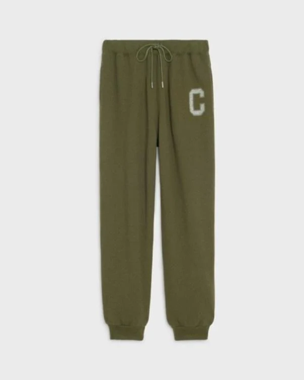 Celine "C" Track Pants In Cotton And Cashmere