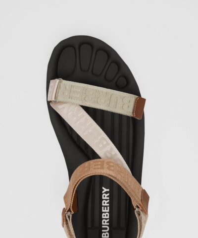 Burberry Patterson Colorblock Logo Sport Sandals