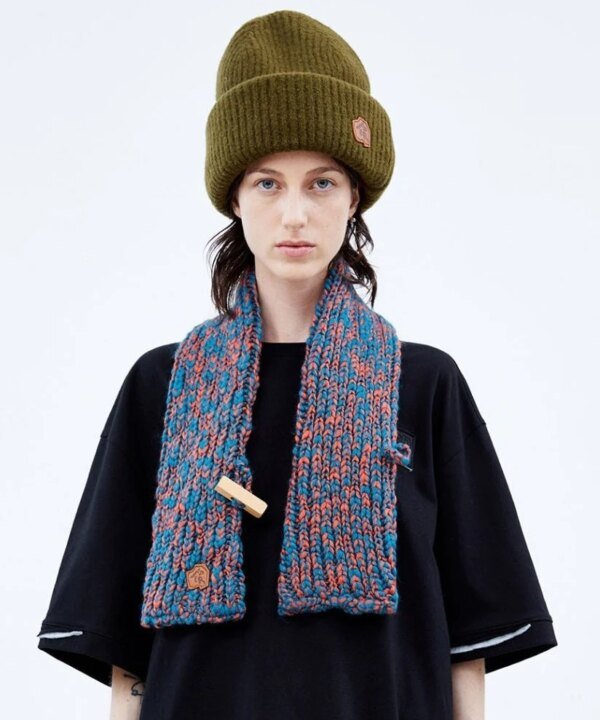 Ader Error Green & Red Petit Muffler Scarf