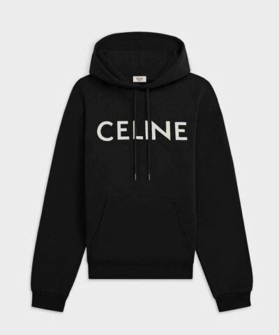 Celine Loose Hooded Sweatshirt In Cotton
