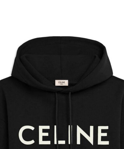 Celine Loose Hooded Sweatshirt In Cotton