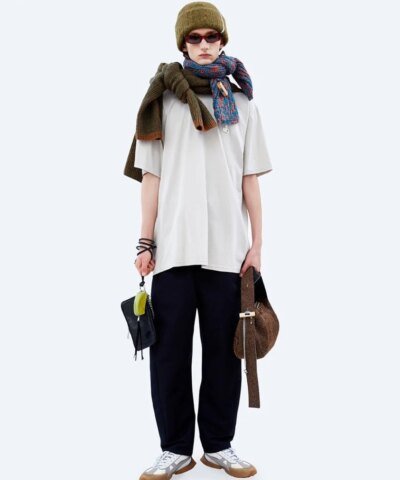 Ader Error Green & Red Petit Muffler Scarf