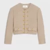 Celine "Chasseur" Jacket In Braided Bouclé Tweed Corde