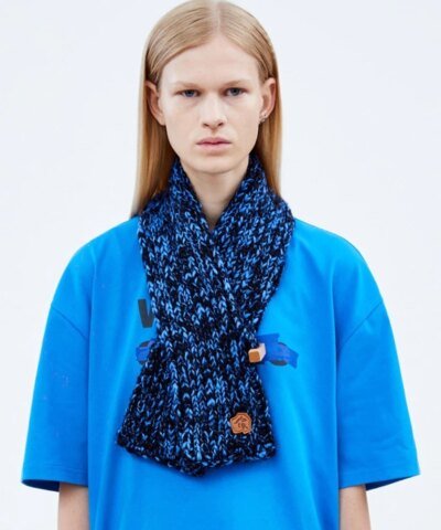 Ader Error Blue & Navy Petit Muffler Scarf