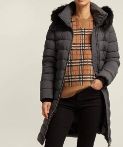 Burberry Limehouse Shearling-Trim Padded Coat