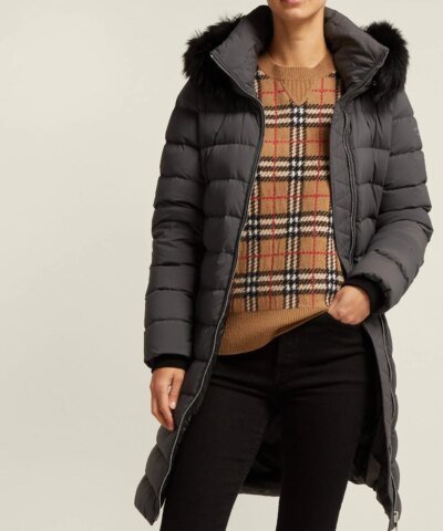 Burberry Limehouse Shearling-Trim Padded Coat