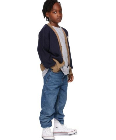 Palm Angels Kids Teddy Bear Detailed Cardigan