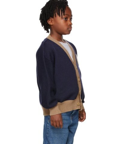 Palm Angels Kids Teddy Bear Detailed Cardigan