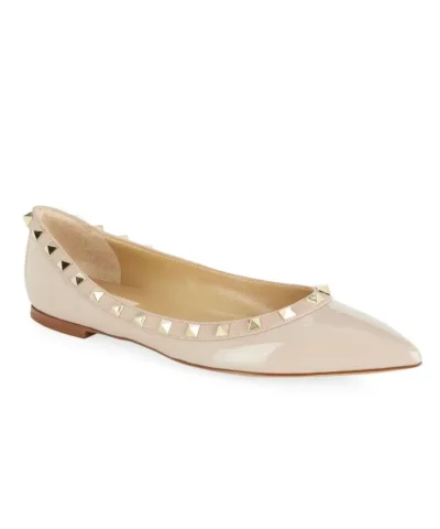 Valentino Garavani Patent Rockstud Ballet Flat