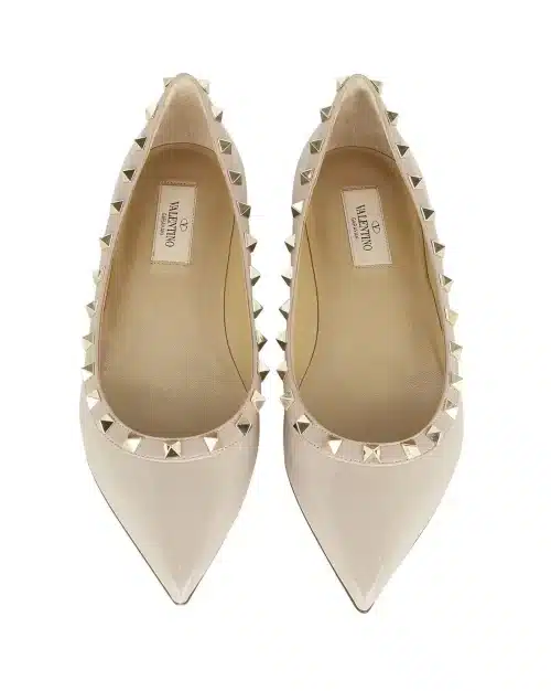 Valentino Garavani Patent Rockstud Ballet Flat