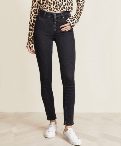 Paige Hoxton Ankle Peg Exposed Button Fly Jeans