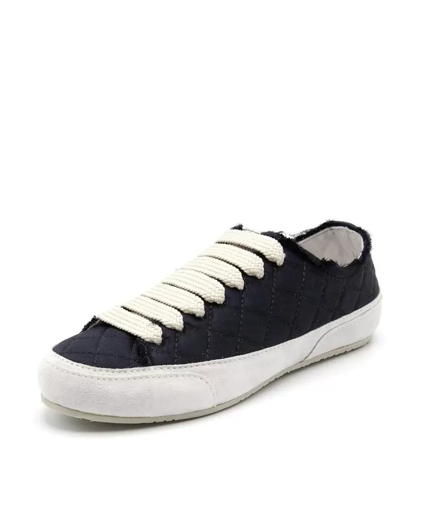 Pedro Garcia Pris 'Trapunto' Satin Sneaker, Midnight Satin