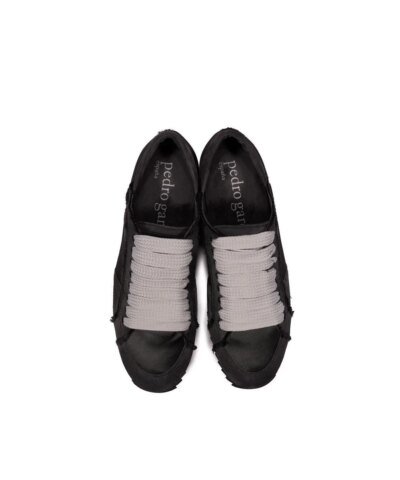 Pedro Garcia Cristina Frayed Satin Trainer