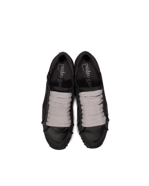 Pedro Garcia Cristina Frayed Satin Trainer