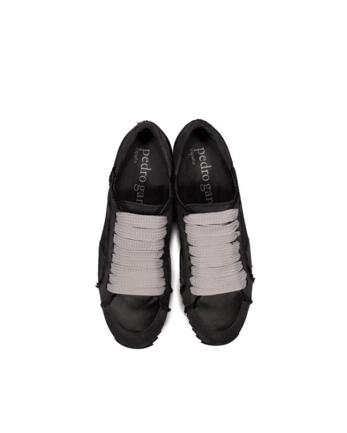 Pedro Garcia Cristina Frayed Satin Trainer