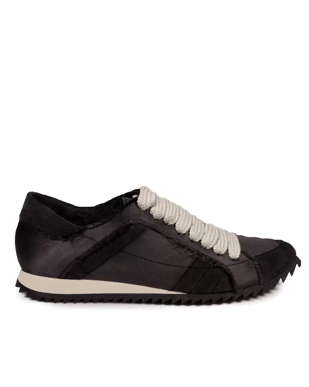 Pedro Garcia Cristina Frayed Satin Trainer