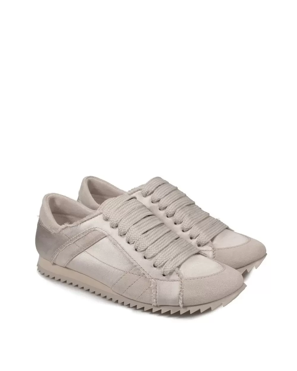 Pedro Garcia Cristina Frayed Satin Trainer