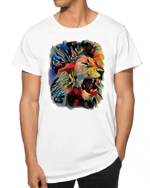 Men's Lion Printing T-Shirt