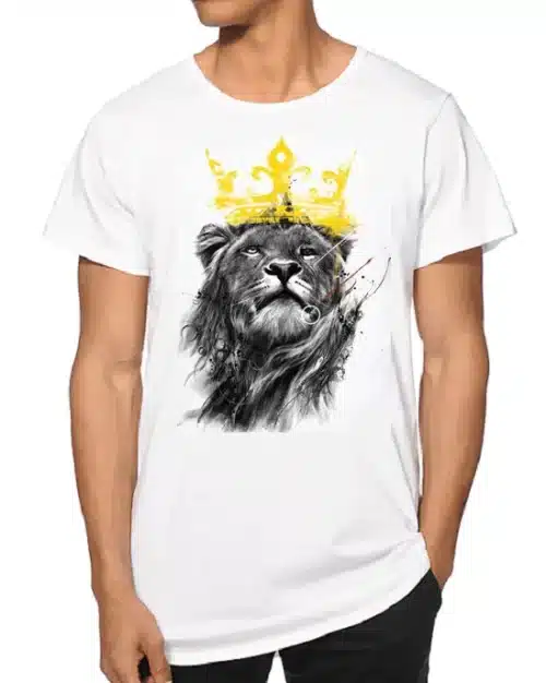 Men's Summer Crown Lion 3D Print T-shirt