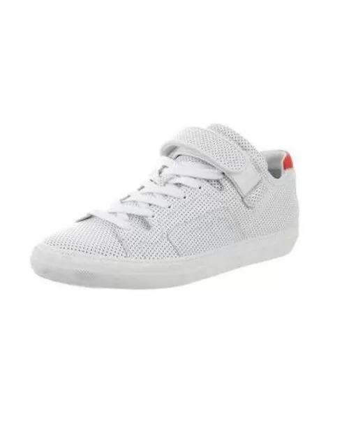 Pierre Hardy Men's White Perforated Leather Low-top Sneakers